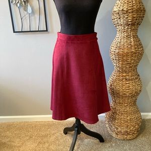 Faux suede skirt
